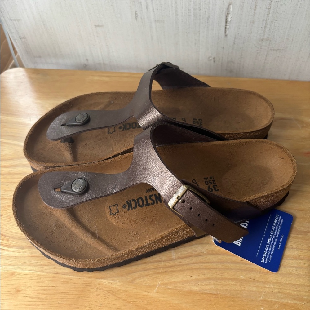 Women’s Birkenstock Gizeh Mocha Bronze Flip Flop/ Thong Sandals Sz US 8-8.5